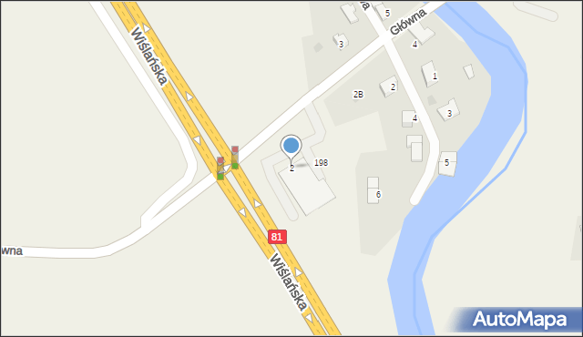 Drogomyśl, Główna, 2, mapa Drogomyśl