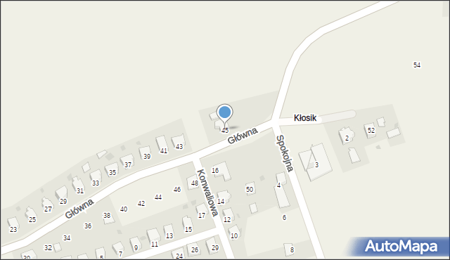 Drogomyśl, Główna, 45, mapa Drogomyśl