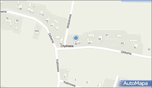 Drogomyśl, Główna, 81, mapa Drogomyśl