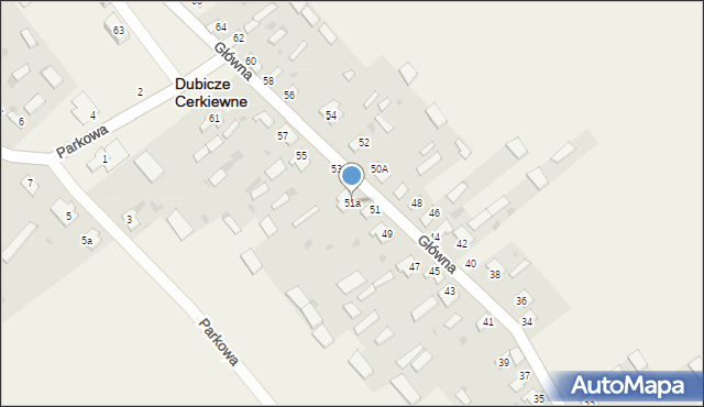 Dubicze Cerkiewne, Główna, 51a, mapa Dubicze Cerkiewne