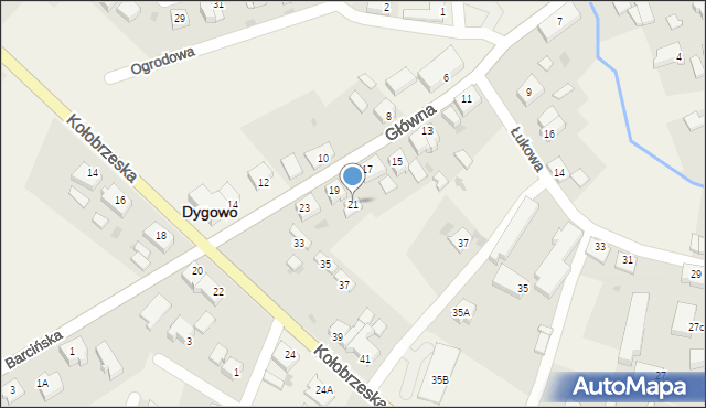 Dygowo, Główna, 21, mapa Dygowo