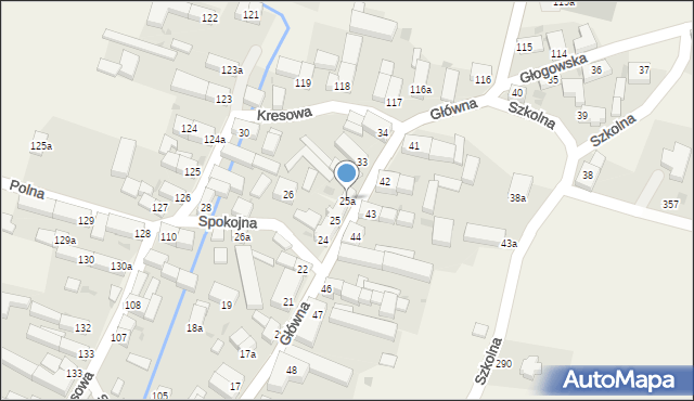 Gaworzyce, Główna, 25a, mapa Gaworzyce