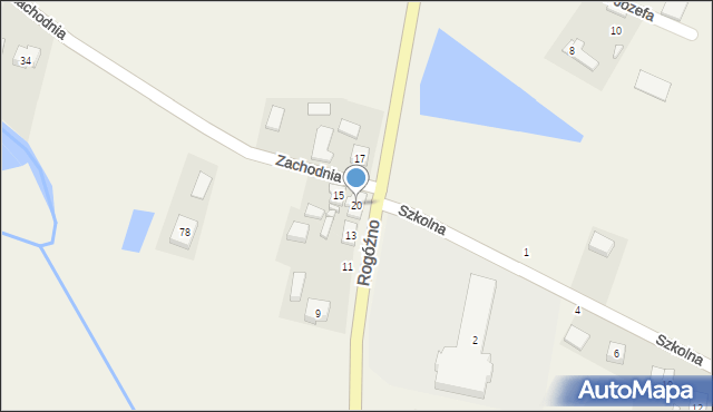 Gieczno, Główna, 20, mapa Gieczno