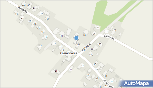 Gierałtowice, Główna, 31, mapa Gierałtowice