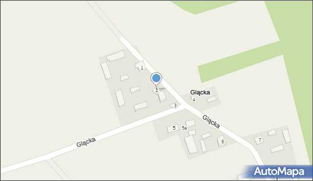 Glącka, Glącka, 2, mapa Glącka