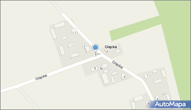 Glącka, Glącka, 3, mapa Glącka