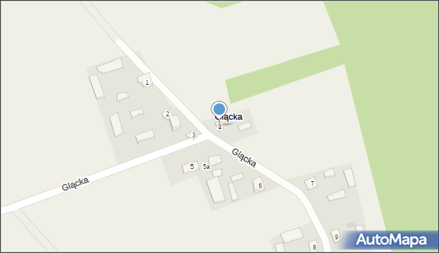 Glącka, Glącka, 4, mapa Glącka