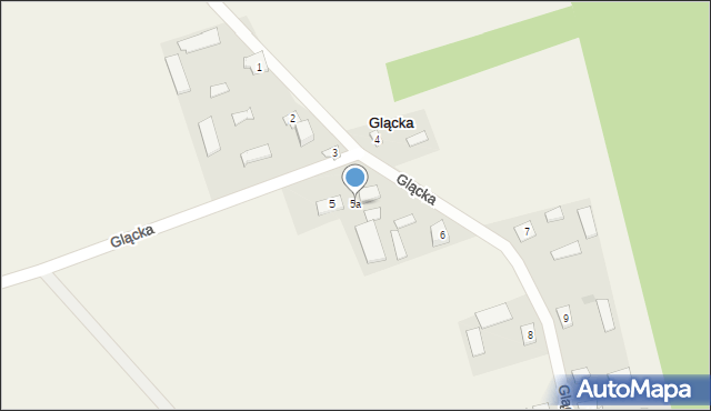 Glącka, Glącka, 5a, mapa Glącka