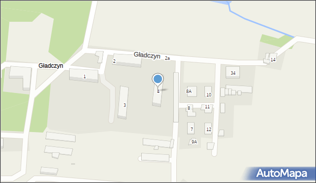 Gładczyn, Gładczyn, 4, mapa Gładczyn