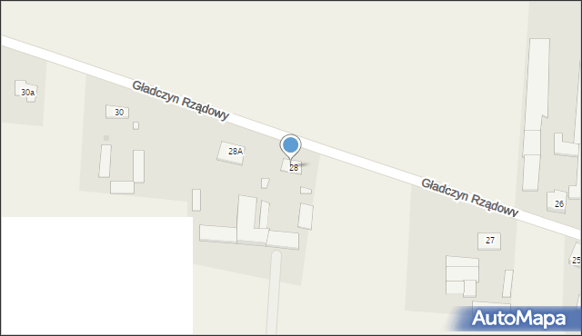 Gładczyn Rządowy, Gładczyn Rządowy, 28, mapa Gładczyn Rządowy