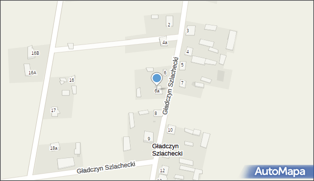 Gładczyn Szlachecki, Gładczyn Szlachecki, 6a, mapa Gładczyn Szlachecki