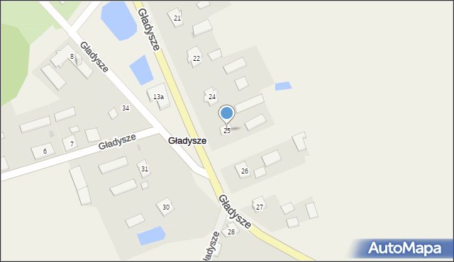 Gładysze, Gładysze, 25, mapa Gładysze