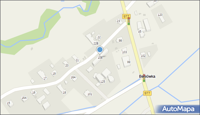 Gładyszów, Gładyszów, 108, mapa Gładyszów