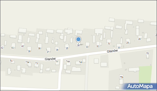 Glanów, Glanów, 34, mapa Glanów