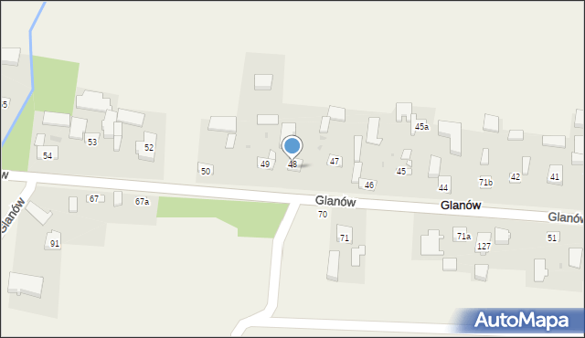 Glanów, Glanów, 48, mapa Glanów