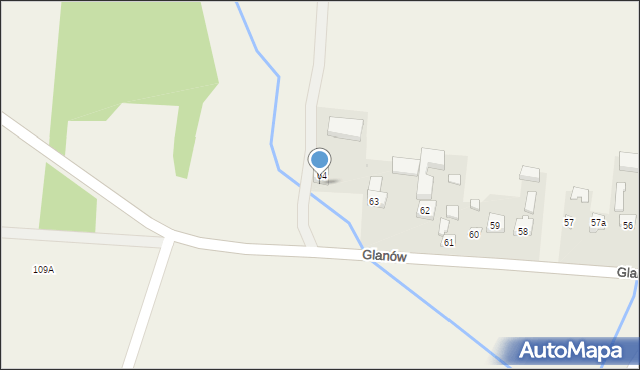 Glanów, Glanów, 64, mapa Glanów