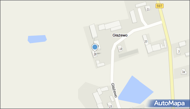 Głażewo, Głażewo, 16, mapa Głażewo