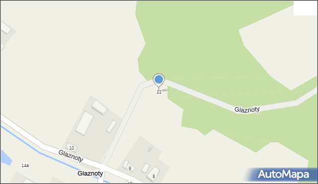 Glaznoty, Glaznoty, 11, mapa Glaznoty