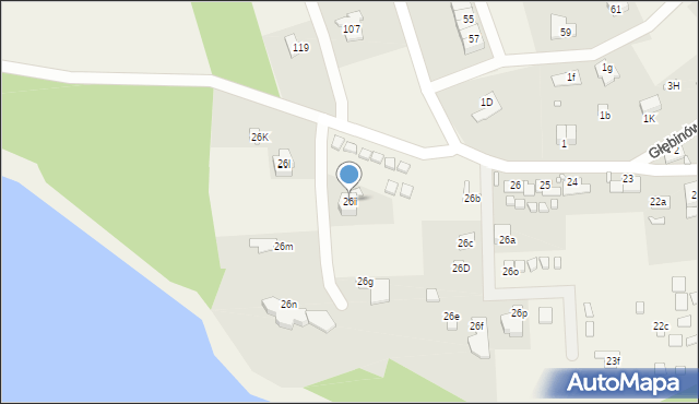 Głębinów, Głębinów, 26i, mapa Głębinów