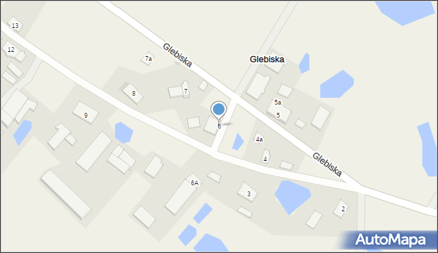 Glebiska, Glebiska, 6, mapa Glebiska