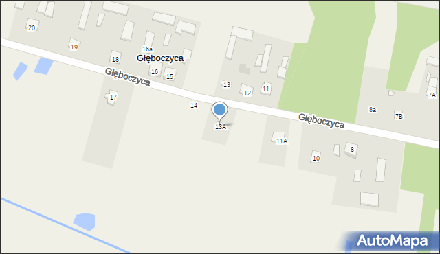 Głęboczyca, Głęboczyca, 13A, mapa Głęboczyca