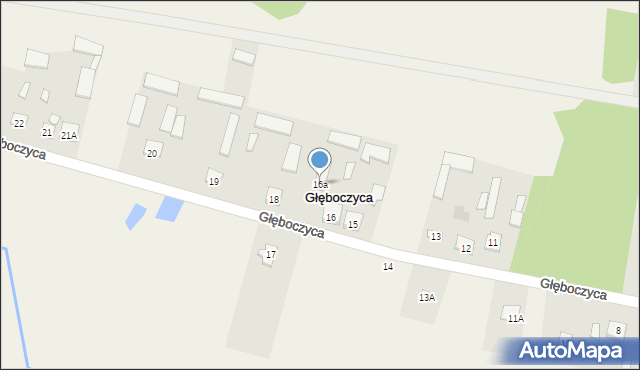 Głęboczyca, Głęboczyca, 16a, mapa Głęboczyca