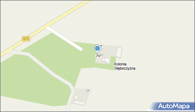 Głęboczyzna, Głęboczyzna, 25a, mapa Głęboczyzna