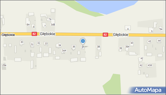 Głębokie, Głębokie, 37, mapa Głębokie