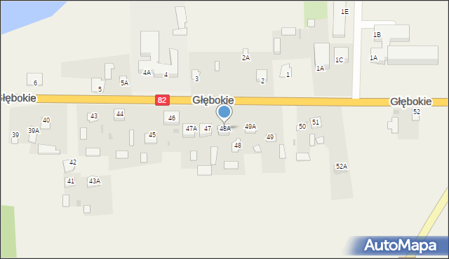 Głębokie, Głębokie, 48A, mapa Głębokie