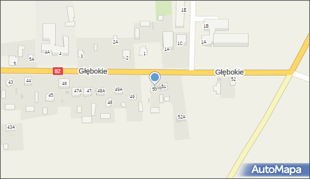 Głębokie, Głębokie, 50, mapa Głębokie