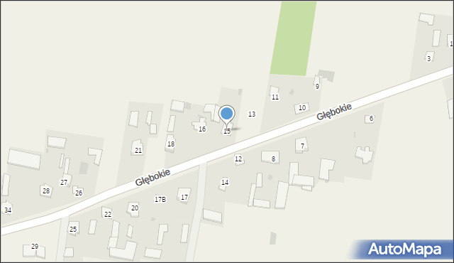Głębokie, Głębokie, 15, mapa Głębokie
