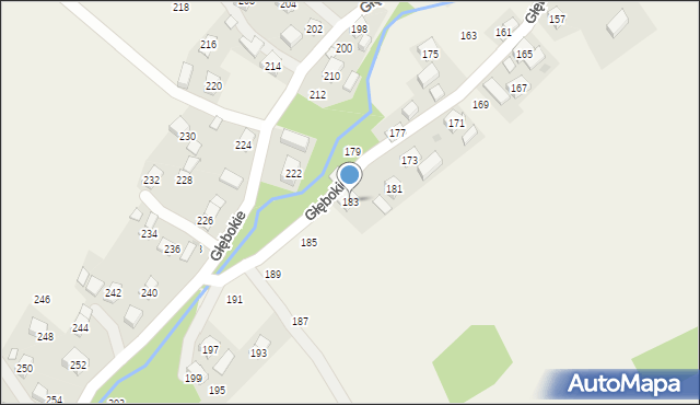 Głębokie, Głębokie, 183, mapa Głębokie