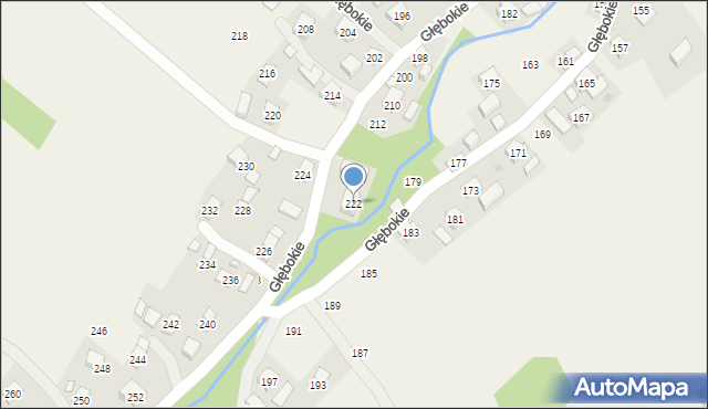 Głębokie, Głębokie, 222, mapa Głębokie