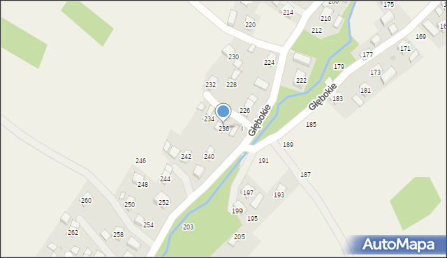 Głębokie, Głębokie, 236, mapa Głębokie
