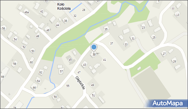 Głębokie, Głębokie, 39, mapa Głębokie