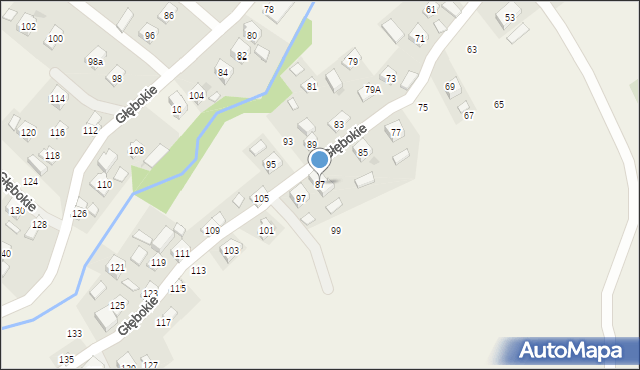 Głębokie, Głębokie, 87, mapa Głębokie