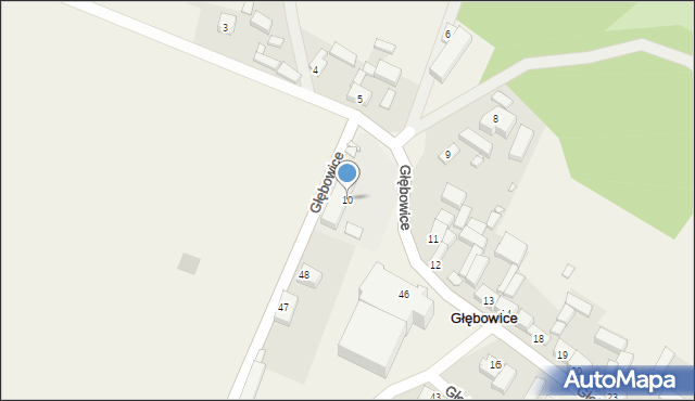 Głębowice, Głębowice, 10, mapa Głębowice