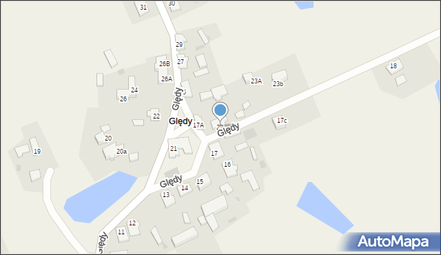 Ględy, Ględy, 23, mapa Ględy