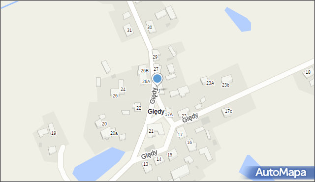 Ględy, Ględy, 25, mapa Ględy