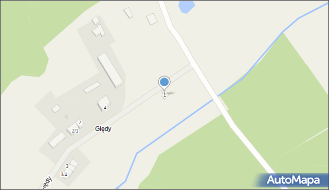 Ględy, Ględy, 1, mapa Ględy