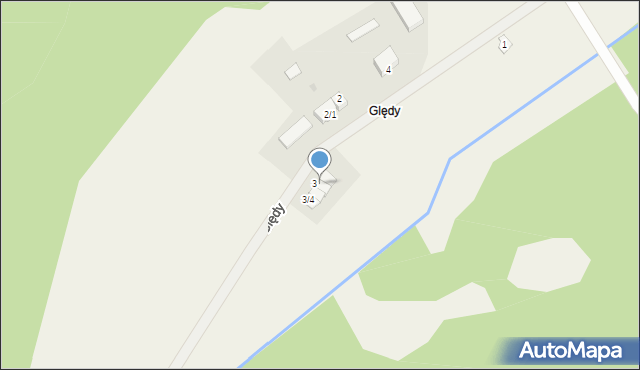 Ględy, Ględy, 3/2, mapa Ględy