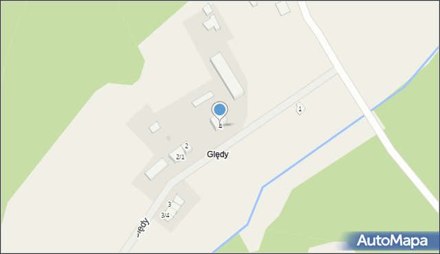 Ględy, Ględy, 4, mapa Ględy