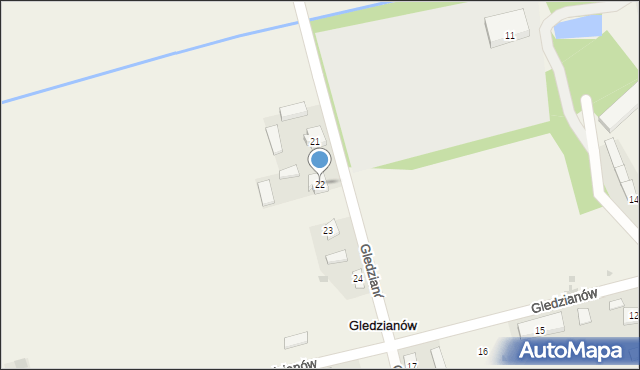 Gledzianów, Gledzianów, 22, mapa Gledzianów