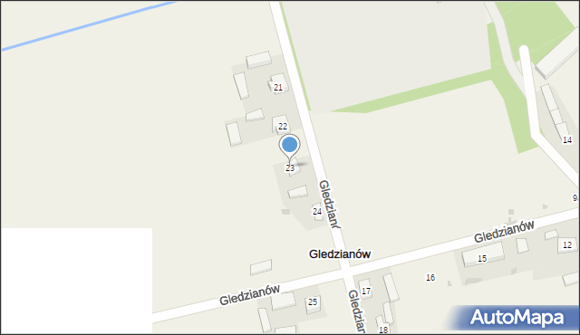 Gledzianów, Gledzianów, 23, mapa Gledzianów