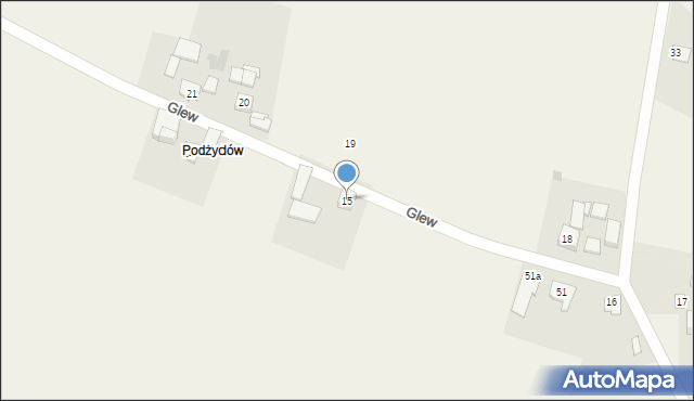 Glew, Glew, 15, mapa Glew