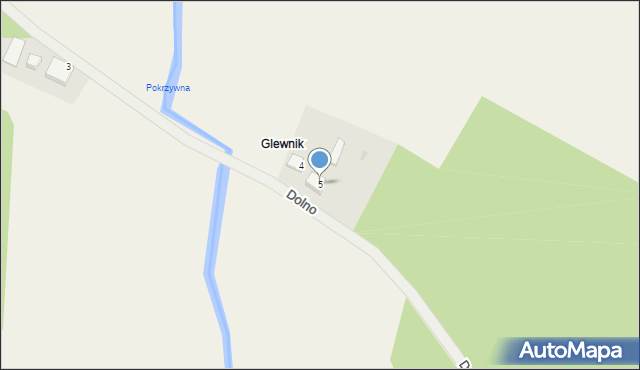 Glewnik, Glewnik, 5, mapa Glewnik