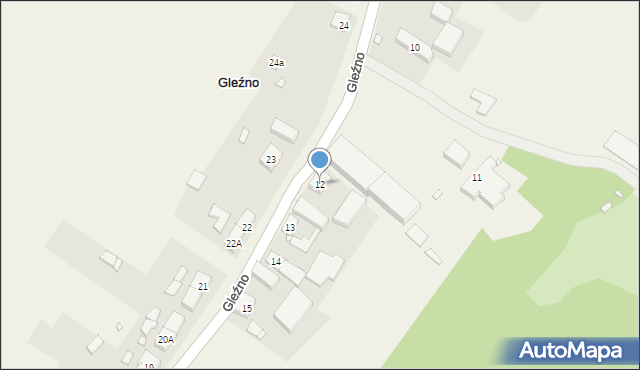 Gleźno, Gleźno, 12, mapa Gleźno