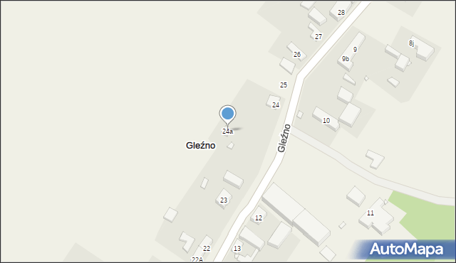 Gleźno, Gleźno, 24a, mapa Gleźno