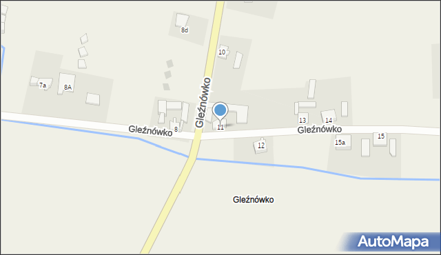 Gleźnówko, Gleźnówko, 11, mapa Gleźnówko