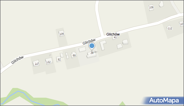 Glichów, Glichów, 29, mapa Glichów